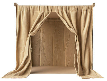 Fivt Portable Tabletop Shadow Puppet Theatre Kit with Linen Screen