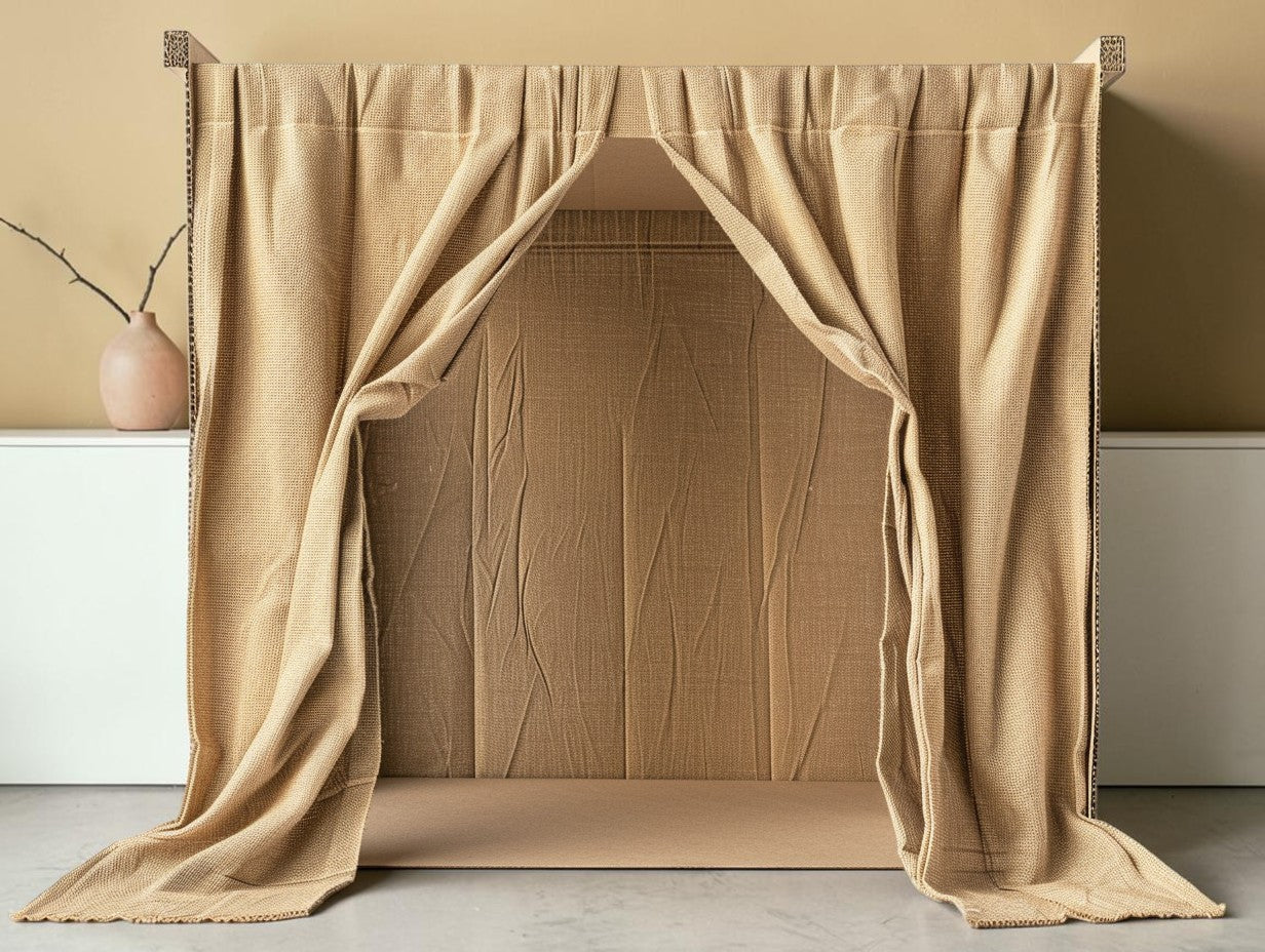 Fivt Portable Tabletop Shadow Puppet Theatre Kit with Linen Screen