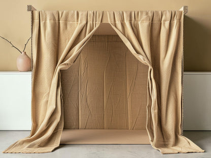 Fivt Portable Tabletop Shadow Puppet Theatre Kit with Linen Screen