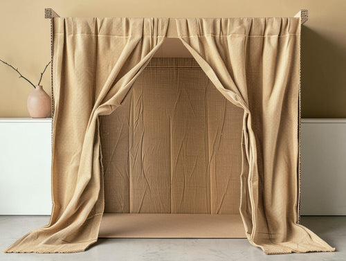 Fivt Portable Tabletop Shadow Puppet Theatre Kit with Linen Screen