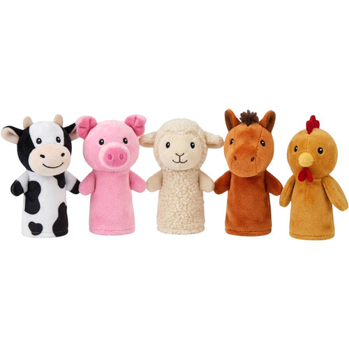 Fivt Barnpatch Plush Finger Puppets 4.1 in Set of 5 - Product view